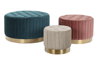 Reposapies Set 3 Poliester Metal 80X80X45