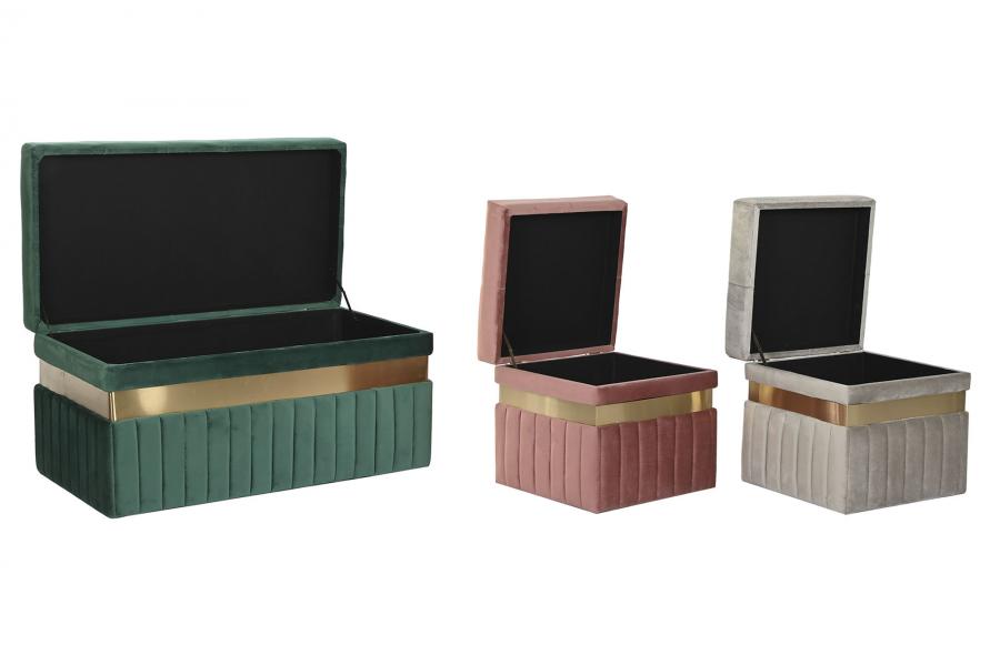 Descalzadora Set 3 Poliester Mdf 93X47X45