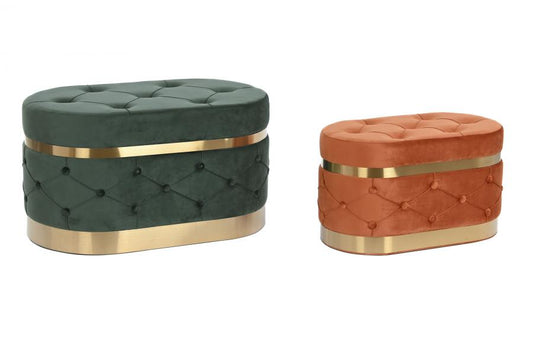 Descalzadora Set 2 Poliester Mdf 80X47X43 Capitone