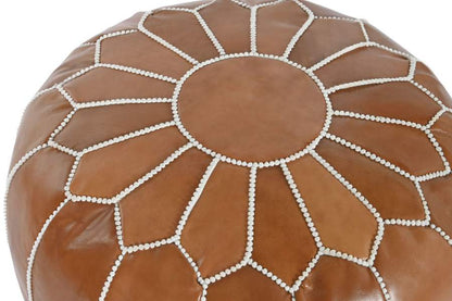 Cojin Suelo Piel 50X50X40 Camel
