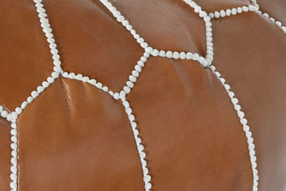 Cojin Suelo Piel 50X50X40 Camel