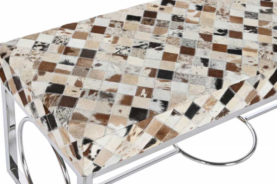 Descalzadora Piel Acero 122X41X44 Rombos Camel