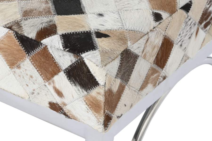 Descalzadora Piel Acero 122X41X44 Rombos Camel