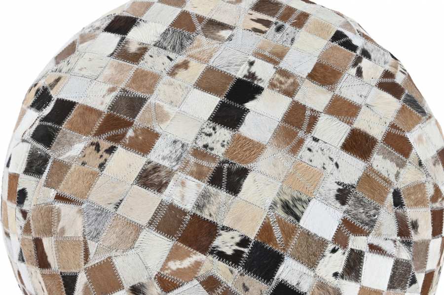 Cojin Suelo Piel 48X48X35 Camel