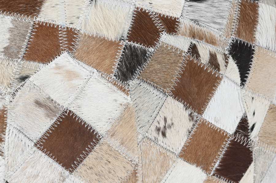 Cojin Suelo Piel 48X48X35 Camel