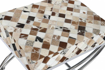 Descalzadora Acero Piel 53X40X43 Rombos Camel