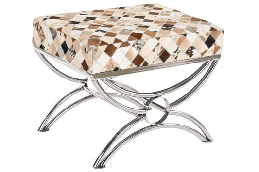 Descalzadora Acero Piel 53X40X43 Rombos Camel