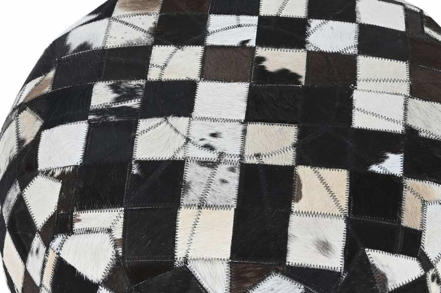 Cojin Suelo Piel 48X48X35 Marron Oscuro