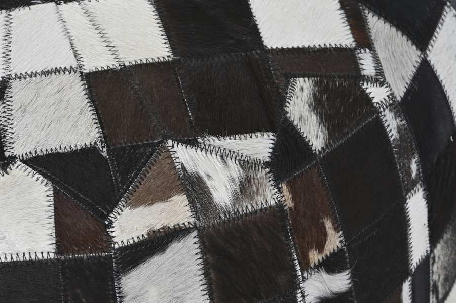 Cojin Suelo Piel 48X48X35 Marron Oscuro