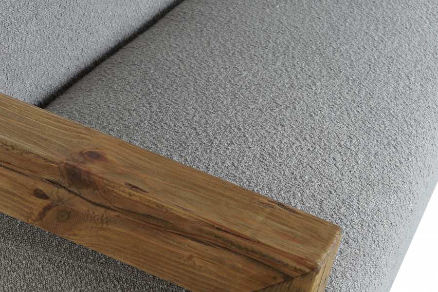 Sofa Madera Reciclada Poliester 221X94X83 Boucle