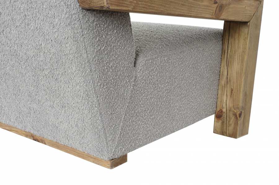 Sofa Madera Reciclada Poliester 221X94X83 Boucle