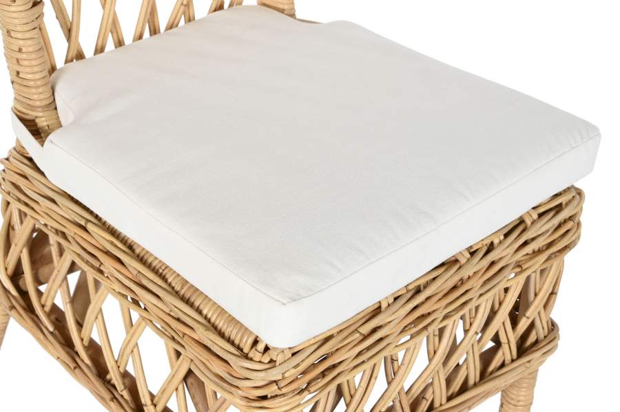 Silla Ratan 47X58X90 Con Cojin Natural