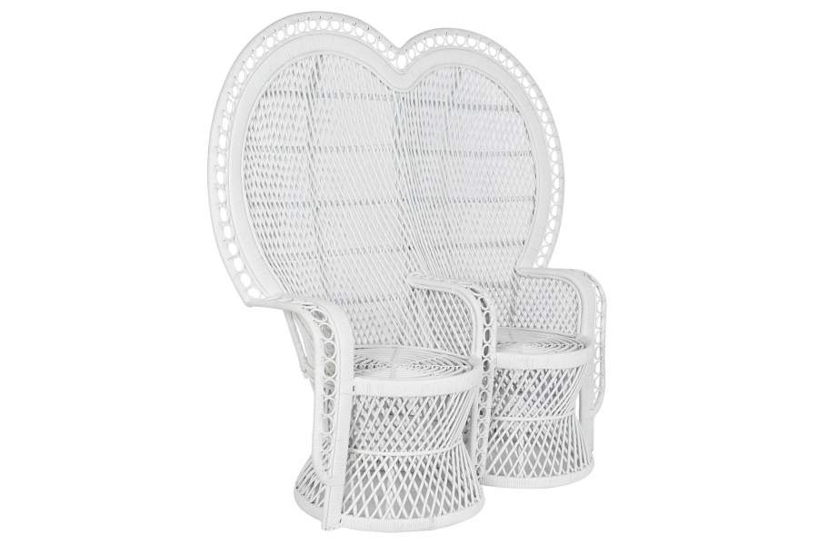 Sillon Ratan 157X68X145_5 2 Plazas Blanco