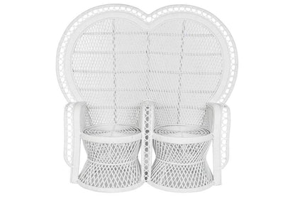Sillon Ratan 157X68X145_5 2 Plazas Blanco