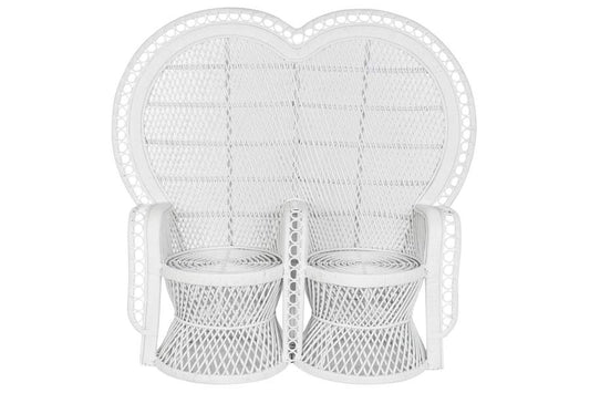 Sillon Ratan 157X68X145_5 2 Plazas Blanco