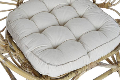 Sillon Ratan Algodon 84X70X90 Con Cojin Natural