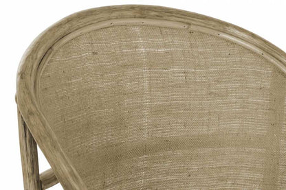 Sillon Ratan Algodon 63X66X88 Con Cojin Natural