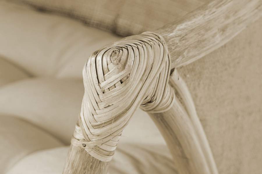 Sillon Ratan Algodon 63X66X88 Con Cojin Natural