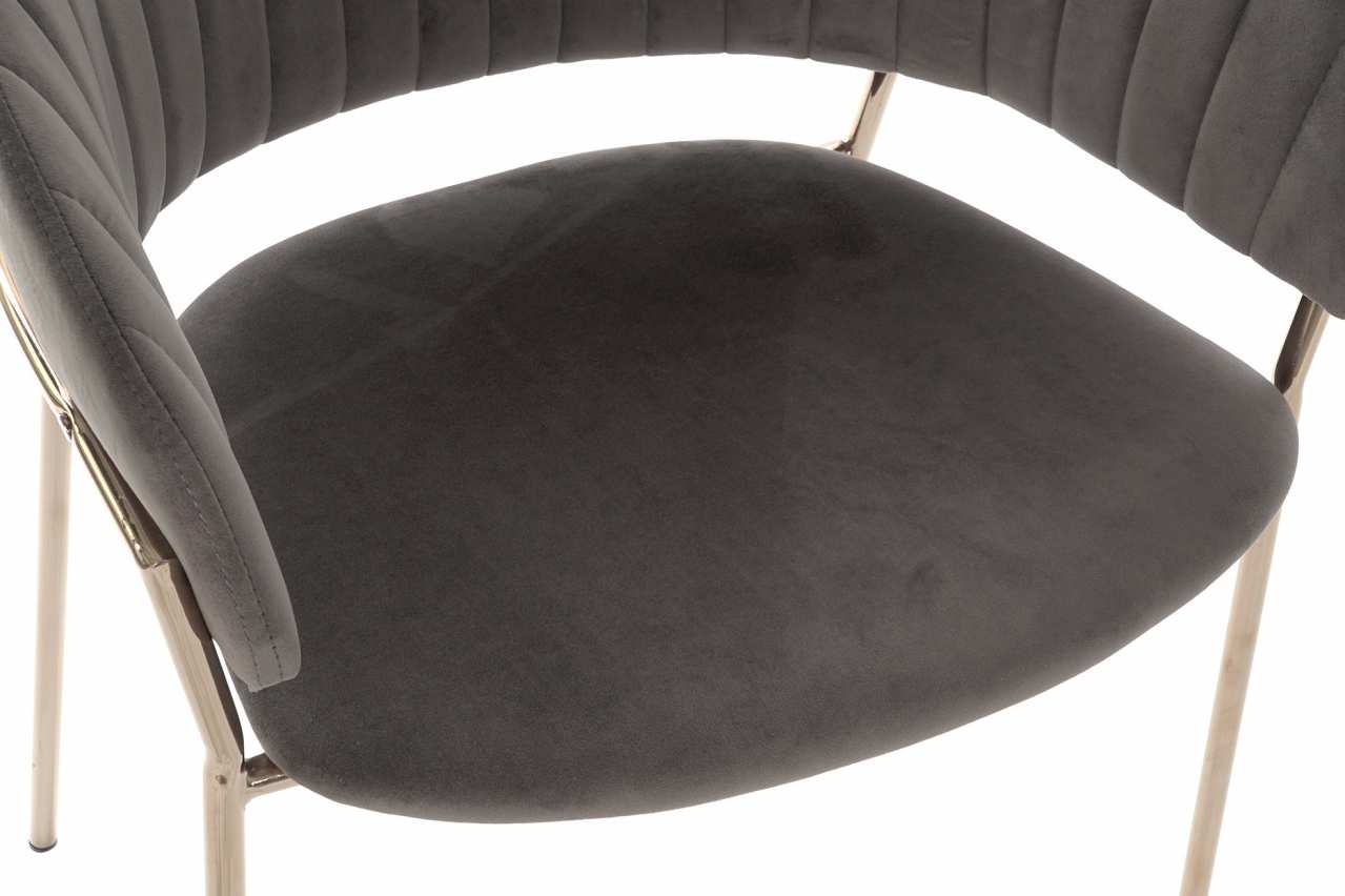 Silla Poliester Metal 58X53X73 Terciopelo