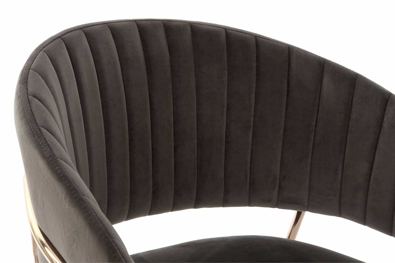 Silla Poliester Metal 58X53X73 Terciopelo