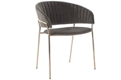Silla Poliester Metal 58X53X73 Terciopelo