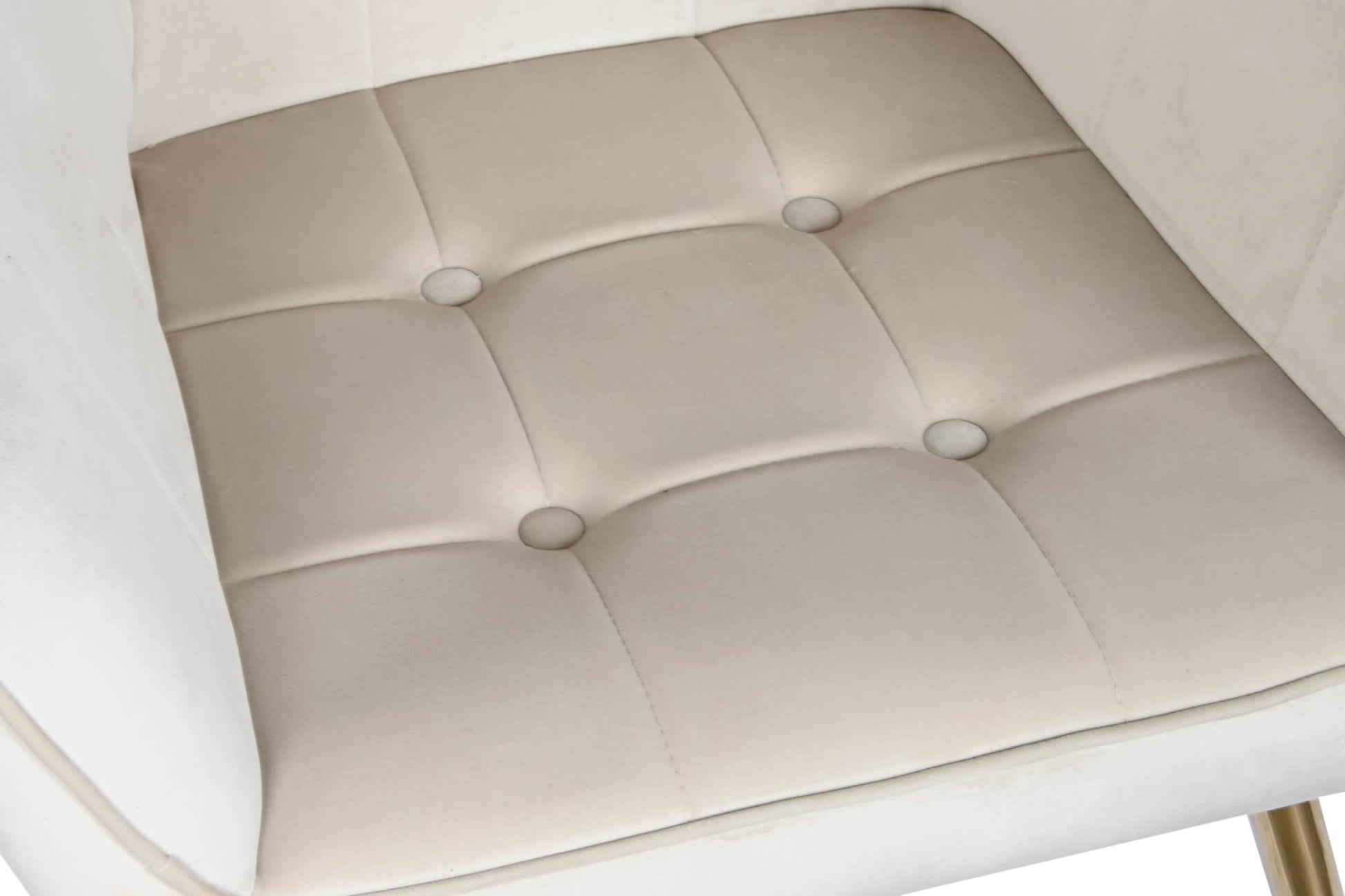 Butaca Poliester Metal 74X74X90 Velvet Crema