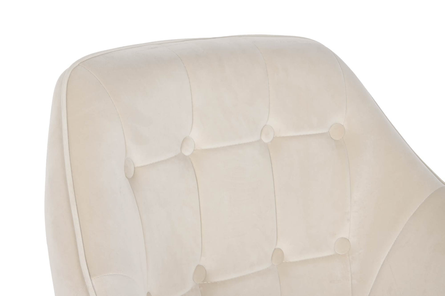 Butaca Poliester Metal 74X74X90 Velvet Crema