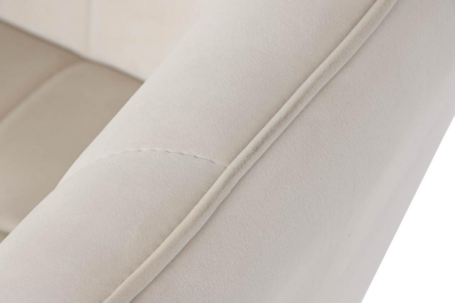 Butaca Poliester Metal 74X74X90 Velvet Crema