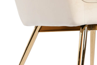 Butaca Poliester Metal 74X74X90 Velvet Crema