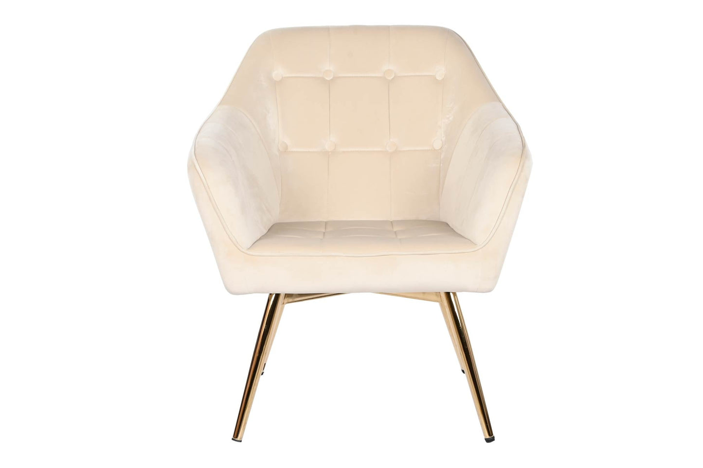 Butaca Poliester Metal 74X74X90 Velvet Crema