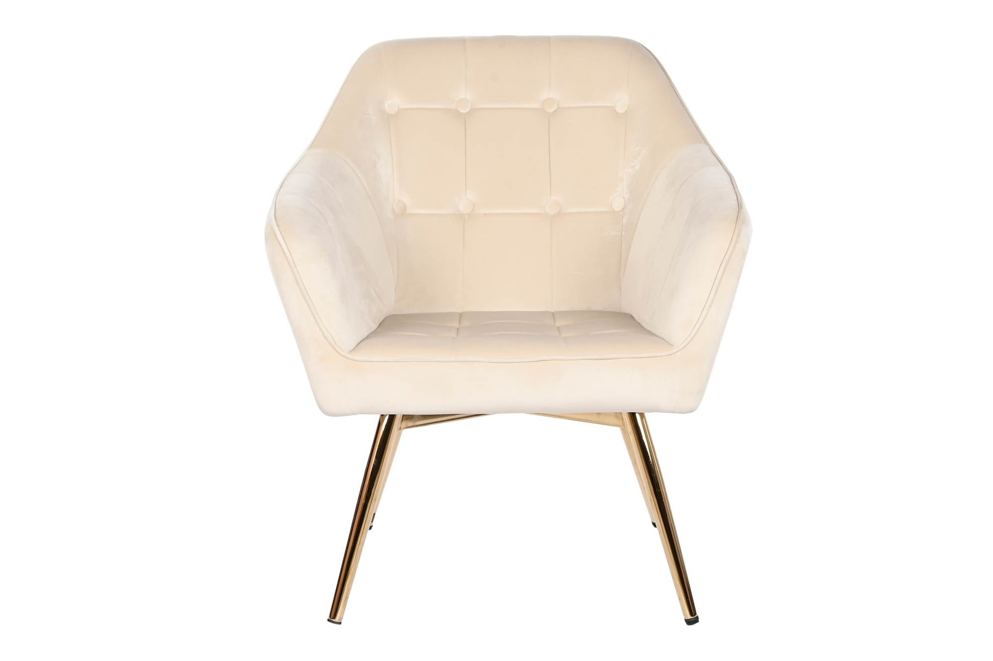 Butaca Poliester Metal 74X74X90 Velvet Crema