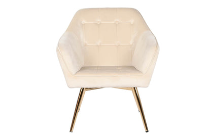 Butaca Poliester Metal 74X74X90 Velvet Crema