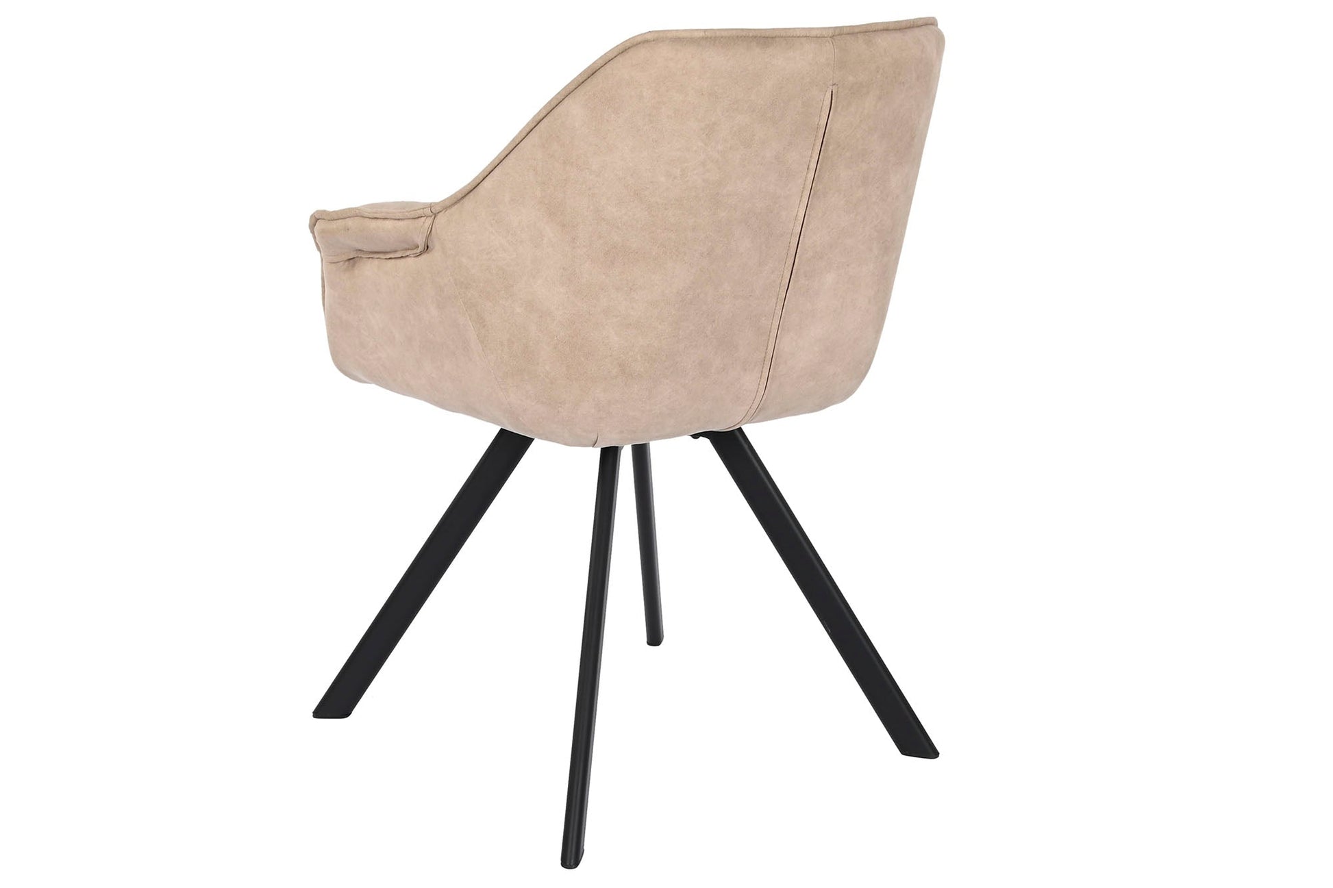 Silla Microfibra Metal 64X67X85 Simil Piel Beige
