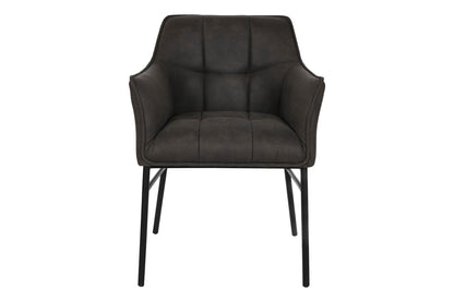 Silla Microfibra Metal 60X60X84 Simil Piel