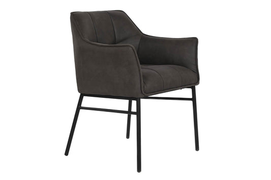 Silla Microfibra Metal 60X60X84 Simil Piel