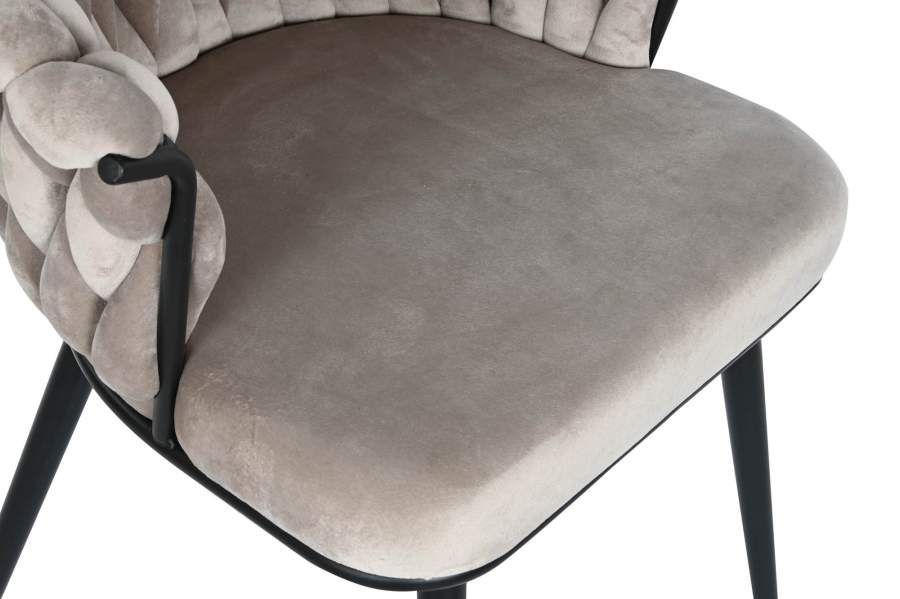 Silla Poliester Metal 60X66X84 Beige