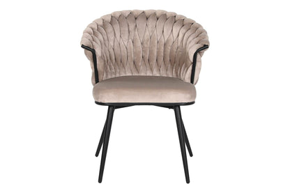 Silla Poliester Metal 60X66X84 Beige