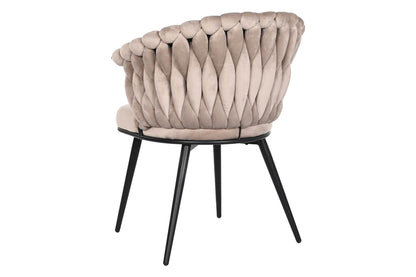 Silla Poliester Metal 60X66X84 Beige