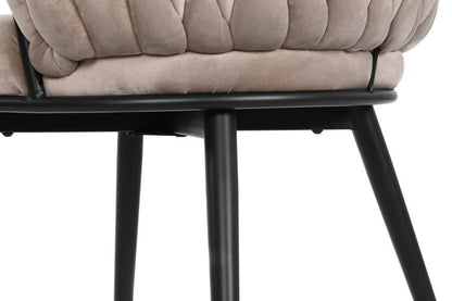 Silla Poliester Metal 60X66X84 Beige