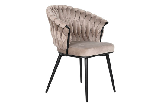 Silla Poliester Metal 60X66X84 Beige