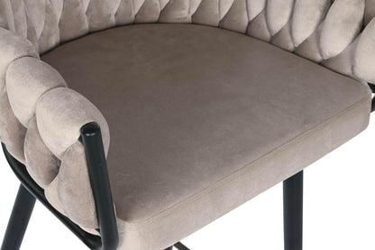 Taburete Poliester Metal 53X58X101 Beige