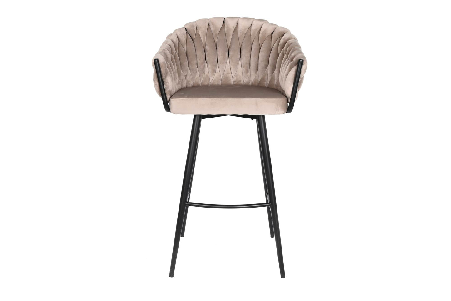 Taburete Poliester Metal 53X58X101 Beige