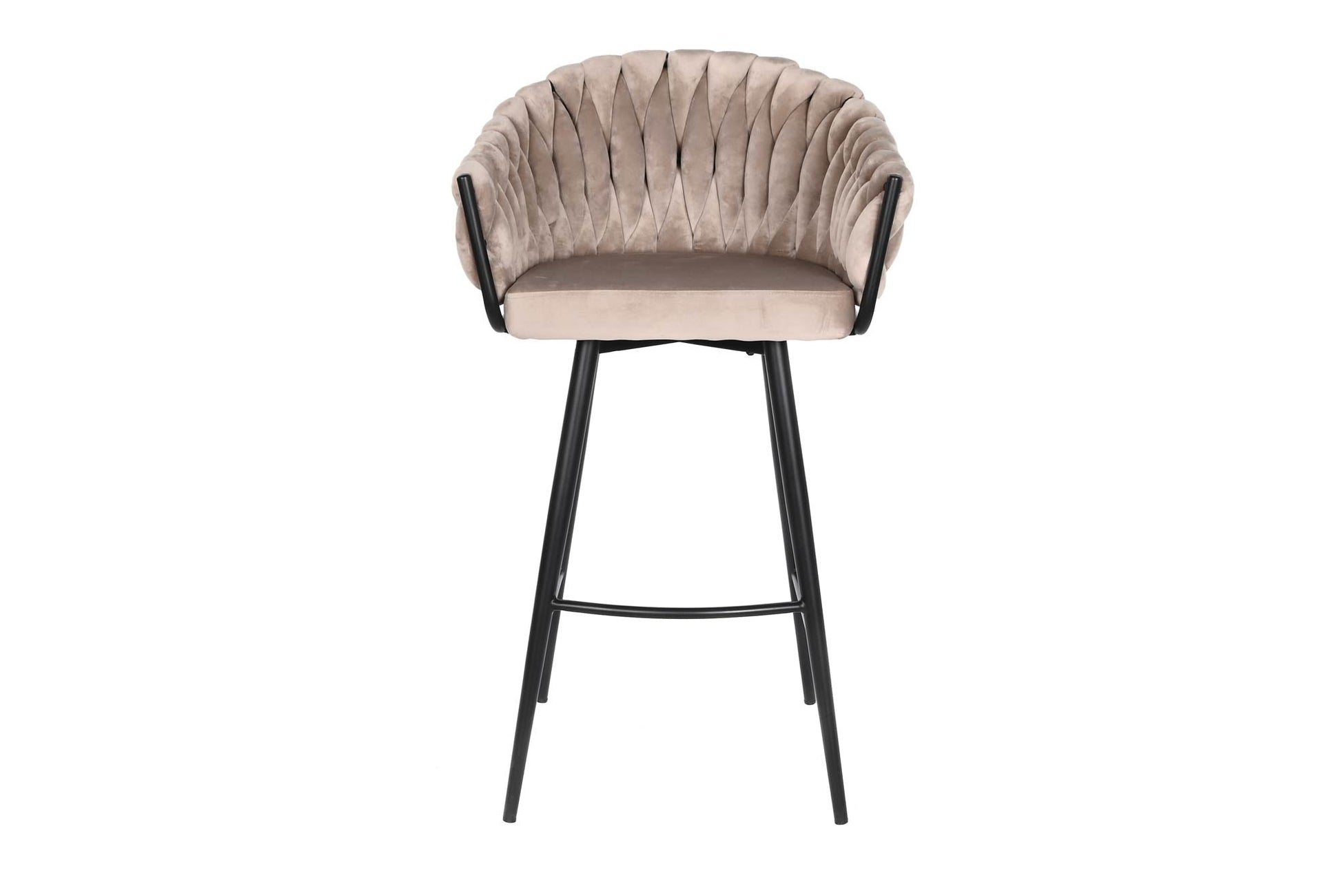 Taburete Poliester Metal 53X58X101 Beige