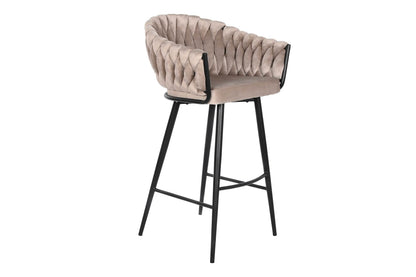 Taburete Poliester Metal 53X58X101 Beige