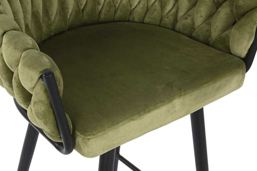 Taburete Poliester Metal 53X58X101 Verde