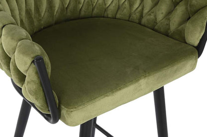 Taburete Poliester Metal 53X58X101 Verde