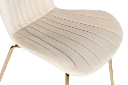 Silla Poliester Metal 54X49X84 Crema