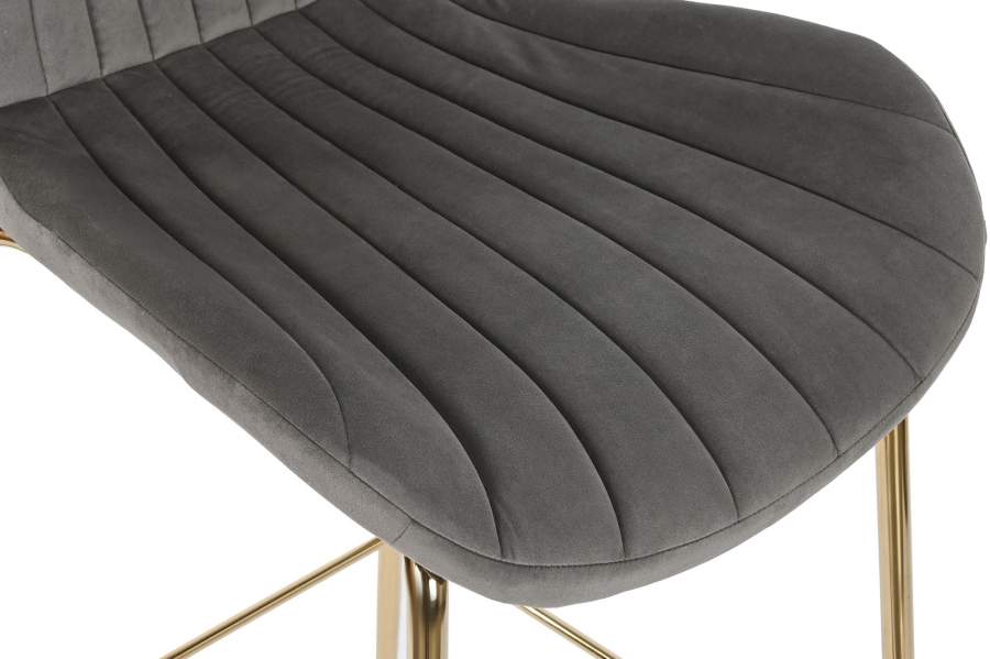 Taburete Poliester Metal 55X53X102 Gris Claro