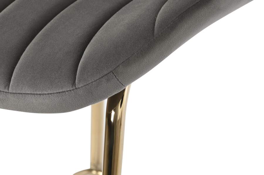 Taburete Poliester Metal 55X53X102 Gris Claro