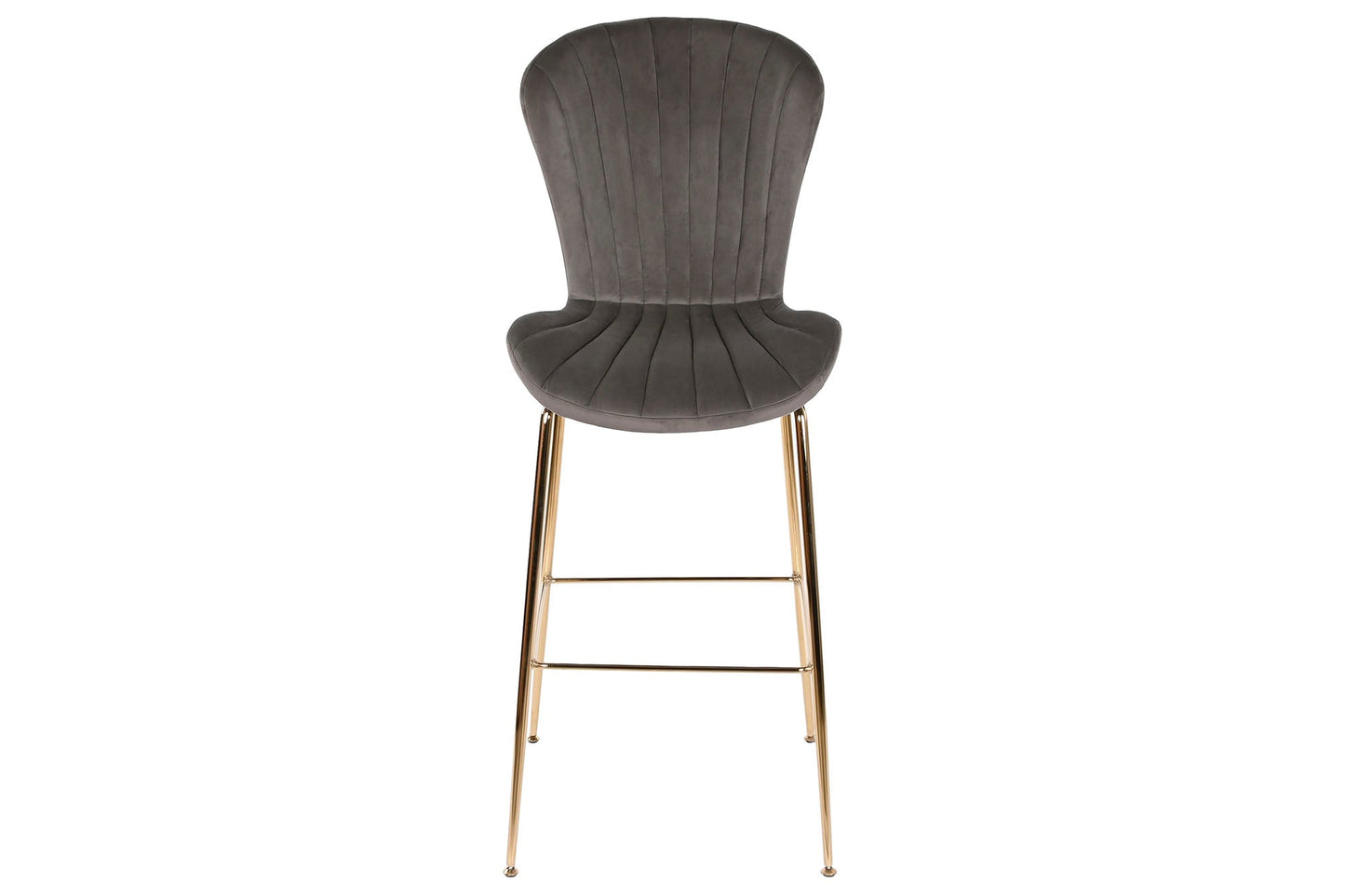 Taburete Poliester Metal 55X53X102 Gris Claro